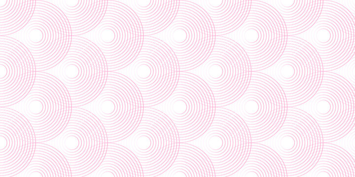 Seamless geometric spiral pattern and abstract circle wave lines overlapping pattern isolated. Design technology or modern concept. Ornament overlapping background. Colorful element line pattern.