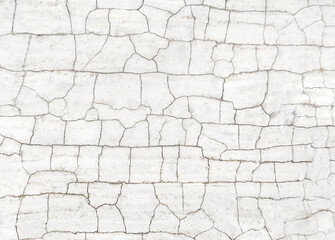 Fototapeta premium crack concrete white wall or Cement wall background