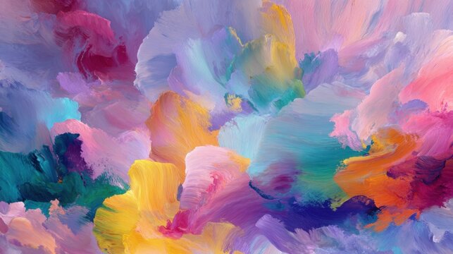 Artistic Symphony of Colors: An abstract display of swirling hues, where vibrant colors dance and blend, creating a visually captivating composition.