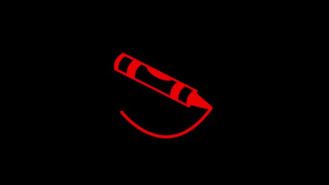 Edit icon animation for design software, digital editing tools, and creative applications. black background