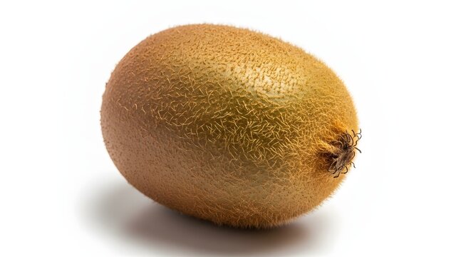 Fresh whole kiwi fruit isolated on white background