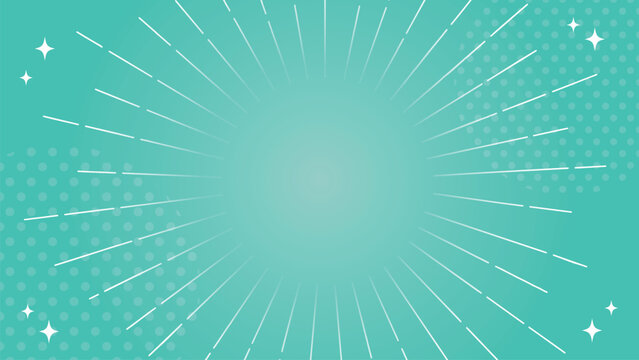Mint Green Radial Burst Background with Copy Space ミントグリーンの放射線背景コピースペース