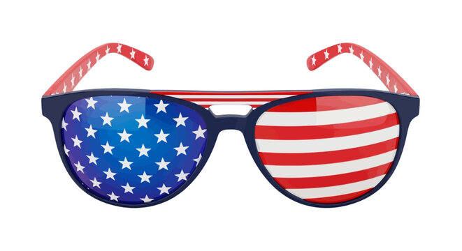 Sunglasses with american flag pattern for independence day