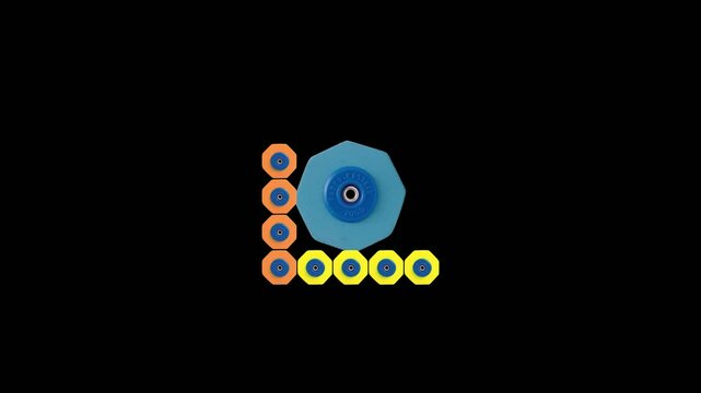 Retro Memphis Design Eraser Loop - 80s 90s Stationery Tetris Animation