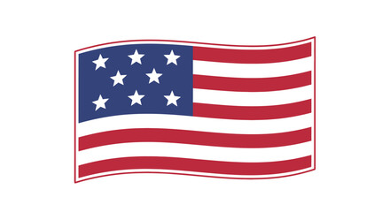 Obraz premium Waving american flag with stars and red white stripes
