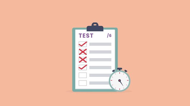 Test checklist clipboard with stopwatch 3/4