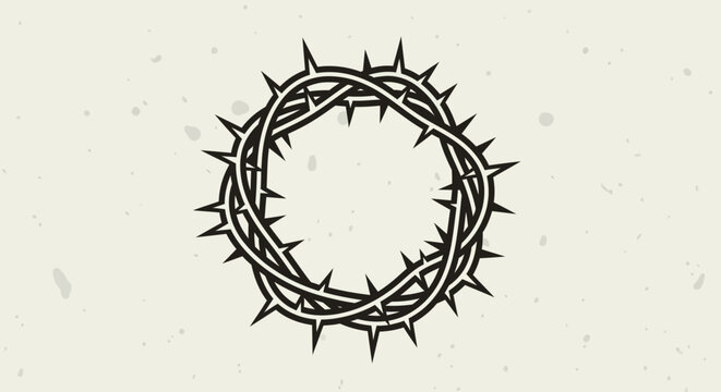 Crown of thorns symbol Christian faith.
