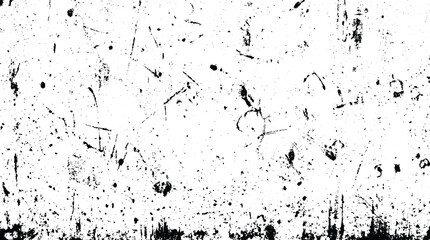 Fototapeta premium Grunge texture with black splatters and scratches on white background abstract artistic design element