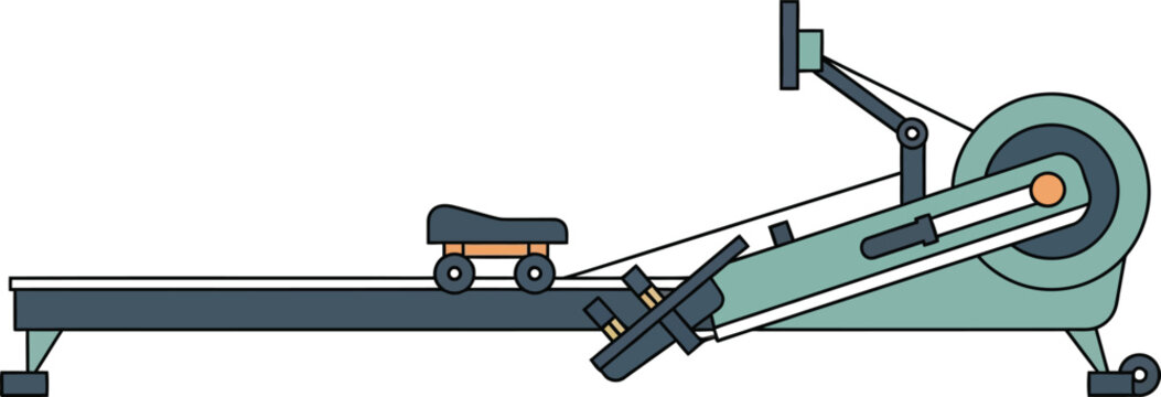 Rowing machine equipment vector graphic