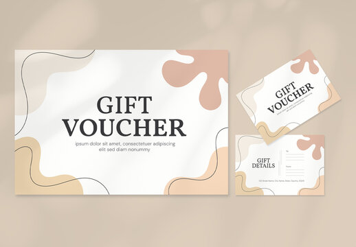Gift Card Design Template Layout