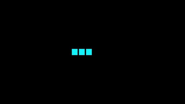 loading bar in progress animation on black background.4K video.
