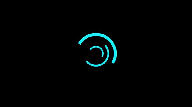 Circle Loading animation from 0 to 25 with transparent background.4k video.
