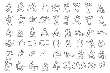 Fototapeta premium Hand work running gestures gesture vector seat simple image finger generation walker