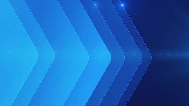 Modern Blue Arrow Direction Background with Glowing Light Accents and Gradient Layers animation 4k.