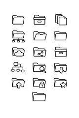 Obraz premium Storage favorite directory tree download folder simple icon shared upload generation vector