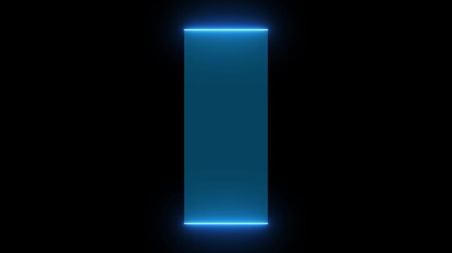 neon edge highlight vertical frame animation loop video in 4k,digital ui vertical neon frame overlay animation,sci fi vertical light border frame motion background.