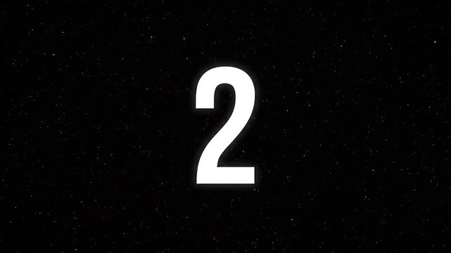 A large number 4 displayed on a black and white background with stars