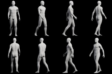 Mannequin figure model in various poses