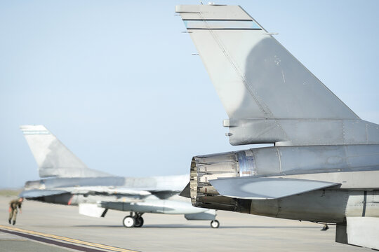 Military supersonic aircraft ready to take off