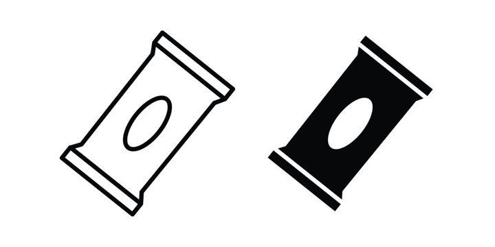 Candy-bar icon design pack in white and black color