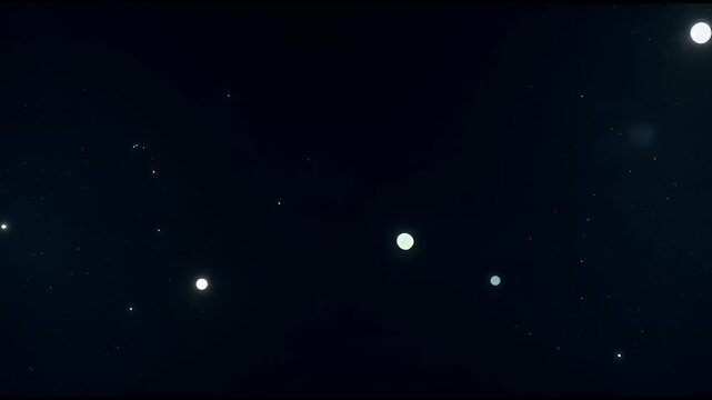 Minimalist star constellation silhouette on black background, celestial dots and lines stars