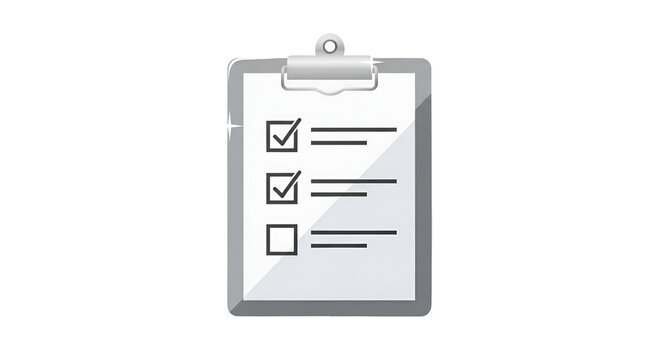 Checklist icon with checkmarks and empty box on clipboard graphic resource for tasks and to-do lists