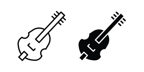 Cello icon design pack in white and black color © Cristiane