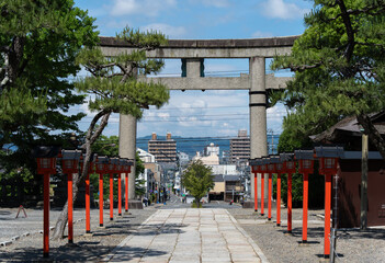 Naklejka premium kyoto daytime Toyokuni Shrine Torii