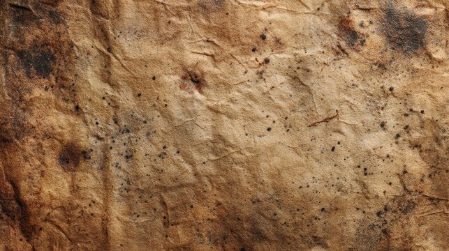 Weathered moldy brown paper texture with mildew spots and grunge character