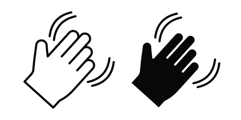 Obraz premium Hello icon design pack in white and black color