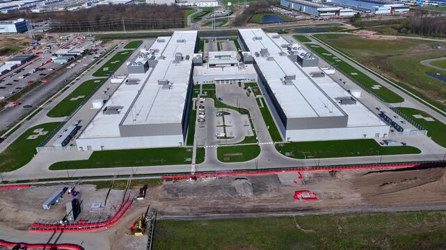 Meta (aka Facebook) "Hub" building for the Prometheus data center campus in New Albany, Ohio, USA