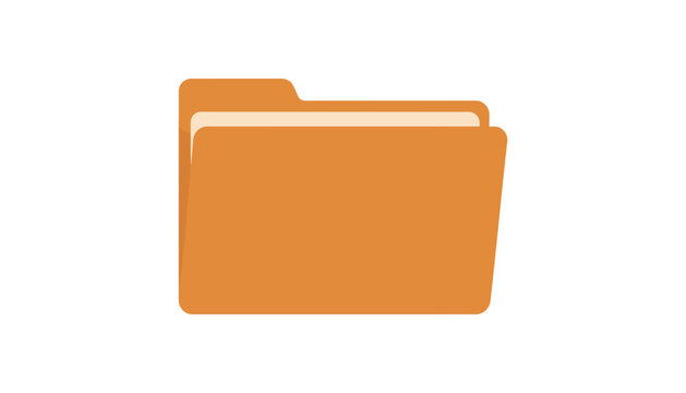 Orange file folder two files computer