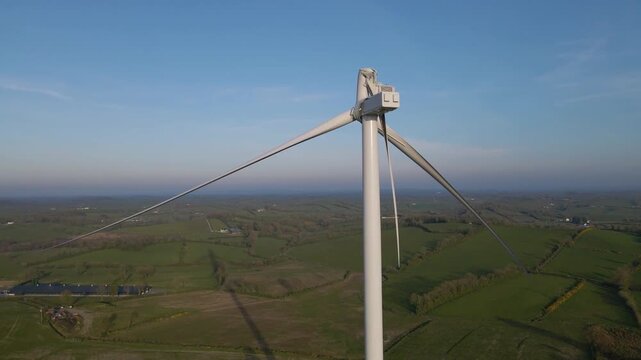 Stunning drone footage of damaged broken wind turbine in Ireland