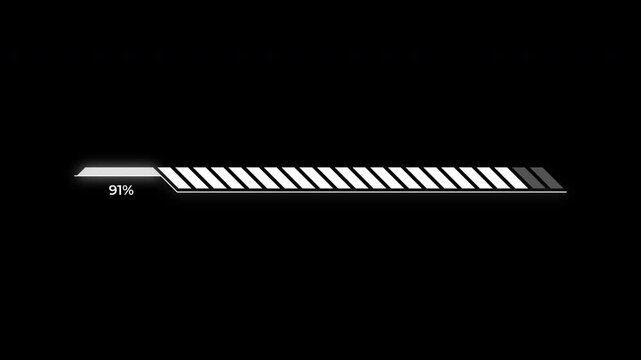 Minimal loading bar with segmented diagonal progress fill