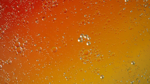 Bubble abstract on red yellow orange colorful background