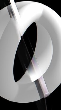 White abstract cross with metallic reflections and sharp edges floating in a dark space representing intersectional ideas and modern architectural structure