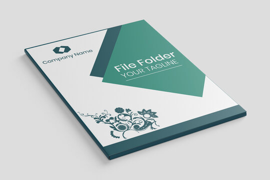 Modern Business Presentation Folder, Professional Company File Folder Layout