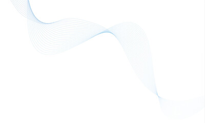 Fototapeta premium Abstract Blue Wave Lines Background Diagonal Flowing Smooth Minimalist Design Element