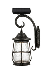 Outdoor wall lantern with vintage design isolated. Exterior home lighting. © PNG Lab