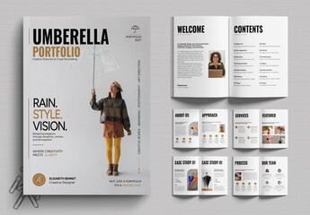 Corporate Umbrella Portfolio Brochure Design