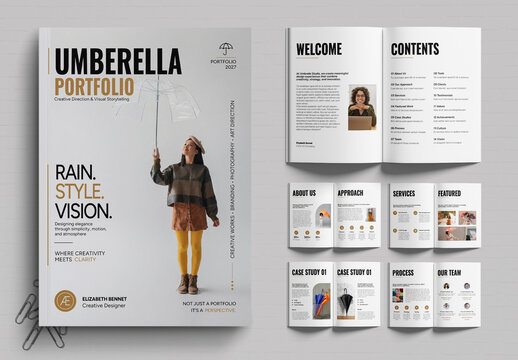 Corporate Umbrella Portfolio Brochure Design