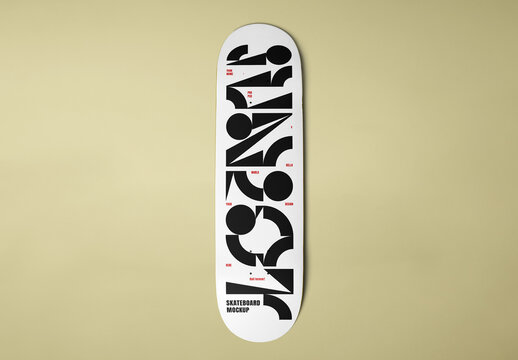 Vertical Skateboard Mockup
