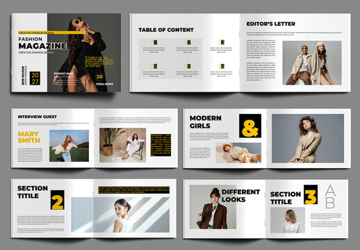 Fashion Magazine Layout Template