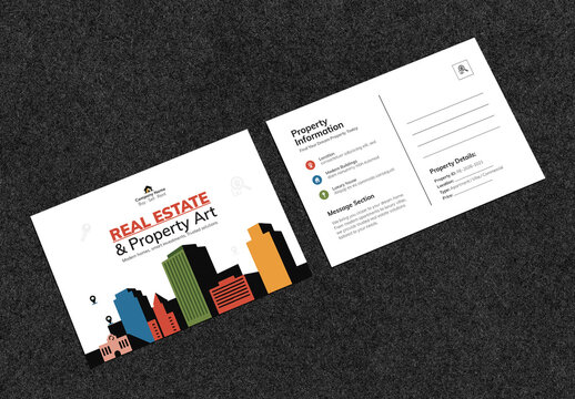 Real Estate and Property Art Postcard