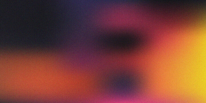 Abstract Colorful Gradient Background with Lo-Fi Grainy Texture, Vibrant Neon Blurs and Retro Film Noise