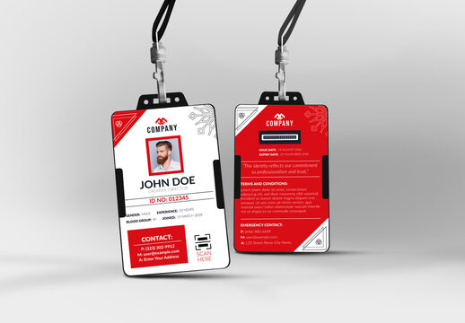 Corporate ID Card Template Design Layout