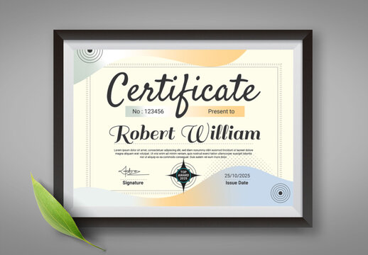 Creative Achievement Award Certificate Template
