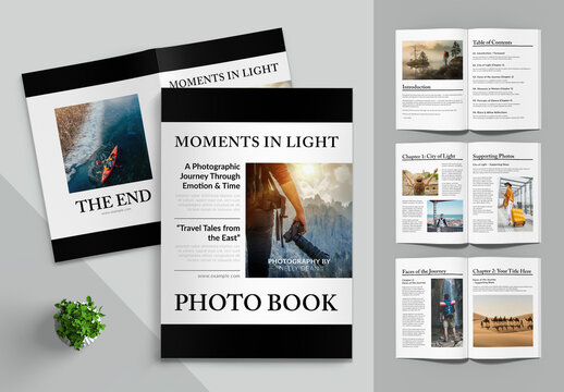 Travel Photo Book Template Layout
