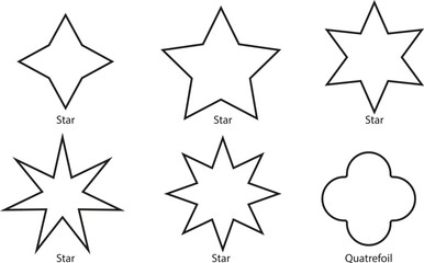 Obraz premium Modern Outline Frames – Uniform Line Multi Shape Set