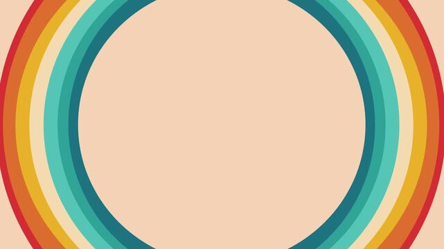 video background with smooth moving vintage colored round style